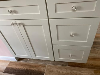 Antique Rose Flower Cabinet Knobs, Euro Rose Cabinet Knobs Drawer Pull Handles 4Pcs,Screws 3 Sizes: 22mm /25mm /30mm Each 4Pcs