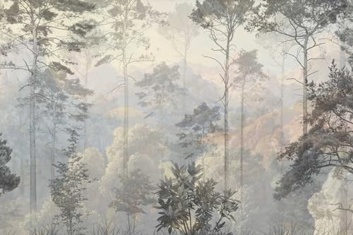 Jdayda Hazy Forest Wall Mural, Abstract Nature Landscape - color: MURAL-308, size: 129" x 96"