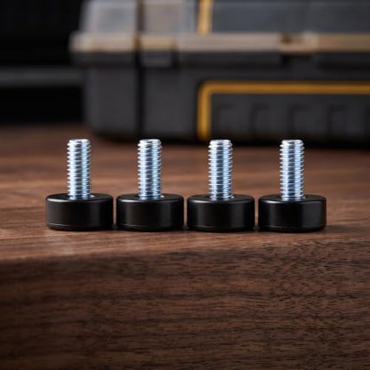 4 Pack Adjustable Furniture Levelers, 3/8"-16 UNC Threaded Leveling Feet for Tables, Chairs, Cabinets, Shelving, Sofa – Heavy Duty Floor Protectors - size: 4pcs 3/8"-16 UNC