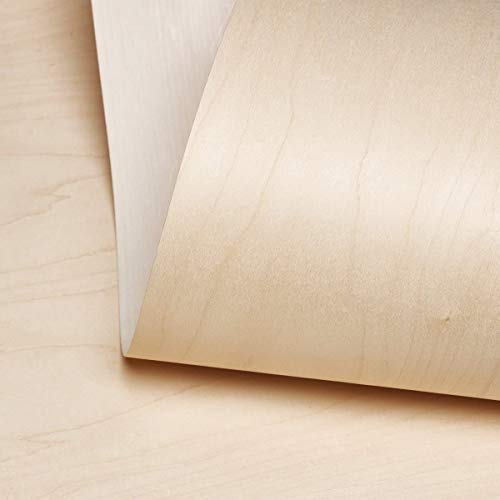 Edge Supply Birch Wood Veneer Sheet Rotary, 24 x 48 inch, Peel and Stick, “A” Grade Veneer Face, Easy Application with 3M Self Adhesive Birch Wood Veneer Sheet, Veneer Sheets for Restoration