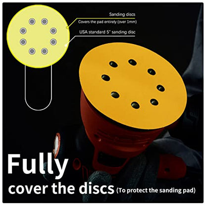 5 Inch Sanding Discs Hook and Loop | 800 Grit Sandpaper | Orbital Sander Pads | Sand Paper for Automotive and Woodworking | 50 Pack - style: 800 Grit