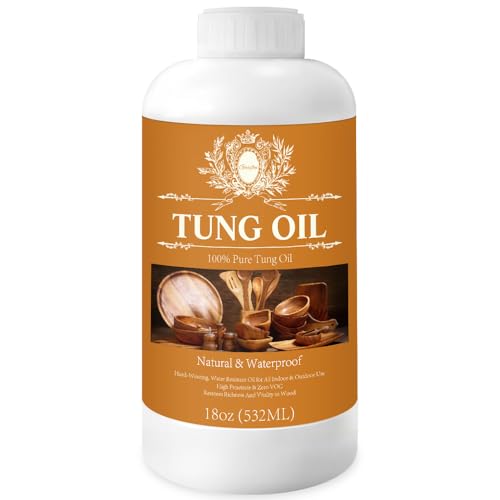 18OZ Tung Oil for Wood Food Safe, Wood Oil for Outdoor Furniture - size: 18 Ounce
