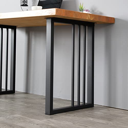 Metal Table Legs 28''Hight 20'' Wide Black Heavy Duty Furniture Legs for DIY Coffee Table Modern Desk Legs Industrial & Rustic Duty Square Tube Desk Legs Set of 2 (28X20 inch) - size: 28X20 inch