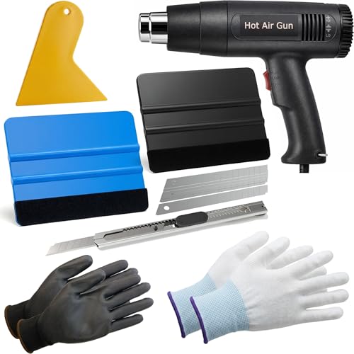 Spanno Vinyl Wrap Tool Kit for Window Tint with Heat Gun and Squeegees - color: Set A