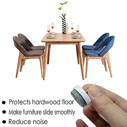 40pcs Round Heavy Duty Nail-on Felt Pad for Furniture Chair Table Leg Feet Floor Protectors Slide Smoothly (White, Pad Diameter 18mm) - color: White 18mm (40 Pcs)