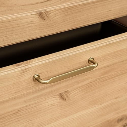 Goldenwarm 10 Pack 3-3/4 Inch Champagne Bronze Cabinet Pulls Solid Handles - color: Champagne Bronze, size: 3-3/4 Inch Hole Center