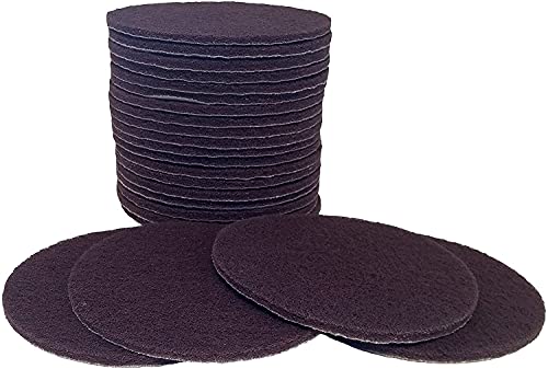Starcke Premium 11 Inch Non Woven Surface Conditioning Discs - For Dry Sanding Countertops, Auto Body Repair, Marine, Paint, Plastics, Metal And Fiberglass (25, Maroon - Very Fine) - color: Very Fine, size: 25 Pack