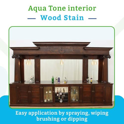 Aqua Coat Aqua Tone Water-Based Wood Stain (5-Gallon, Fruitwood) - color: Fruitwood, size: 5 Gallon