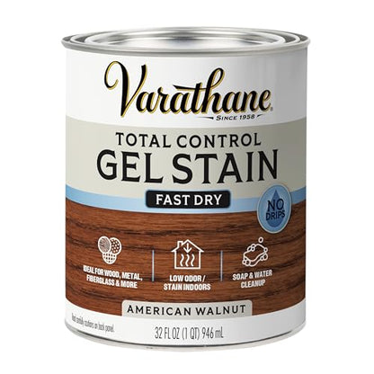 Varathane Total Control American Walnut Gel Stain - color: American Walnut, size: Quart (Pack of 1)