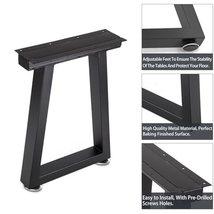 Taelakeni 16 Inch Metal Bench Legs, Heavy Duty Coffee Table Legs, Trapezoid - color: Trapezoid, size: 16 IN