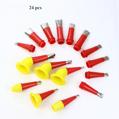 24Pcs Reusable Plastic Stainless Steel Caulking Nozzle Kit Used for Home Improvement DIY Contractor Finishing Tool