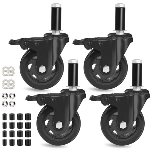 4" Expanding Stem Casters, Set of 4 - size: 4 Inch