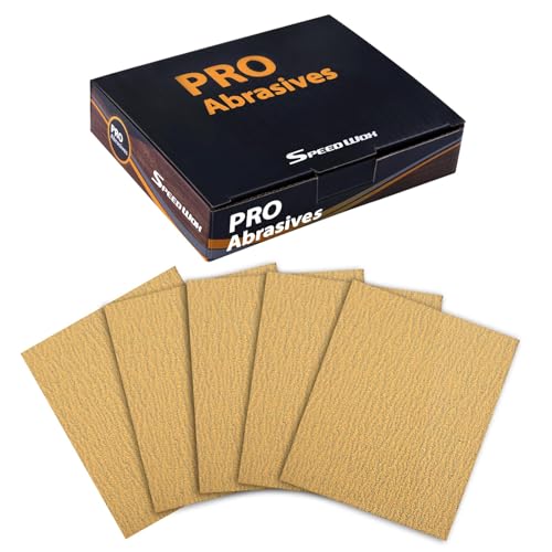 SPEEDWOX 1/4 Sheet Sandpaper Sheets 25PCS Premium Sand Paper 80 Grit Sanding Sheets 5.5" x 4.5" Sandpaper for Wood Metal Automotive Furniture Woodworking Clip-On, Hand Sanding Blocks - style: 80 Grits