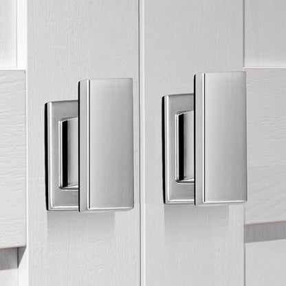 VEHCIL 20 Pack Square Cabinet Knobs Brushed Nickel, Single Hole Silver Kitchen Cabinet Handles Hardware for Cupboard Closet Bathroom Dresser Drawer Knobs, Solid Zinc Alloy - color: Brushed Satin Nickel, size: 1.5 Inch Knob