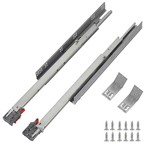 OCG Undermount Drawer Slides 18 inch (6 Pairs), Full Extension Soft Close Concealed Drawer Runners, Come with Mounting Screws and Brackets - size: 18 Inch