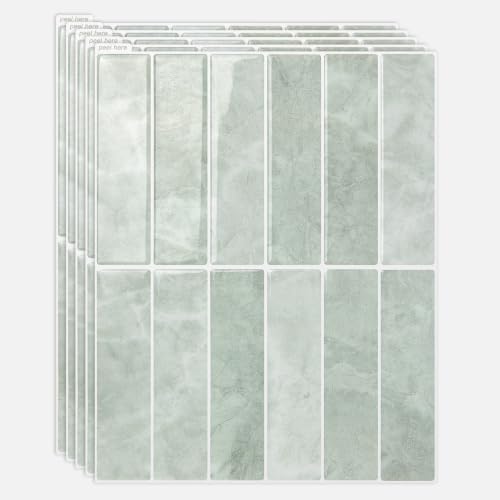 Art3d Subway Peel and Stick Backsplash, 10-Pack, 11.4 x 9 Inch, Jade - color: Jade