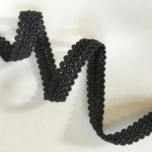 1/2" Black Gimp Braid Trim for Upholstery, Crafts, Sewing, & Home Decor (36 or 109 Yards) | 36 Yards
