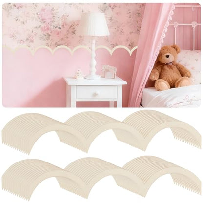 Scalloped Wood Trim, 30 Pack Wave Scalloped Trim, 15.75 x 2.76 inch - color: 15.75"x2.76" 30 Pack