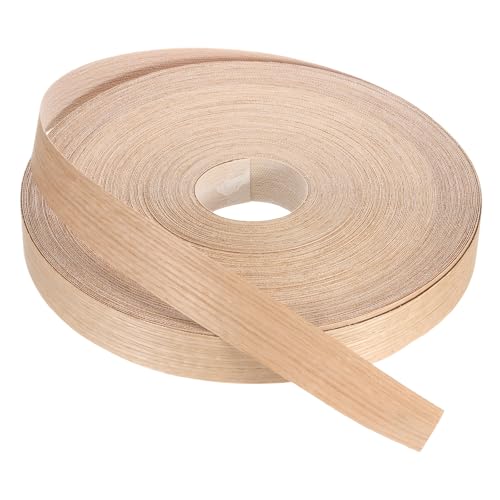 PATIKIL Red Oak Edge Banding, 1-1/2 Inch x 250 ft Wood Veneer Tape Pre-glued Flexible Plywood Edge Banding with Hot Melt Adhesive for Furniture Restoration - color: Red Oak, size: 1-1/2 Inch x 250 ft