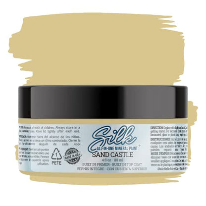 Dixie Belle Silk All-In-One Mineral Paint - Sand Castle (4oz) - color: Sand Castle, size: 4 Fl Oz (Pack of 1)