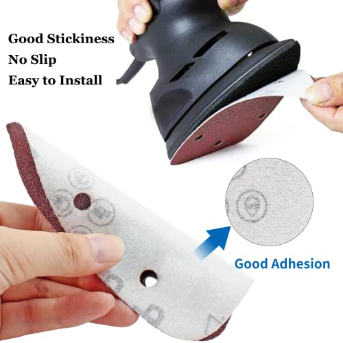 25 Pcs Mouse Detail Sander Sandpaper, 80 Grit, 5 Hole - size: 80 Grit - 25 Pcs