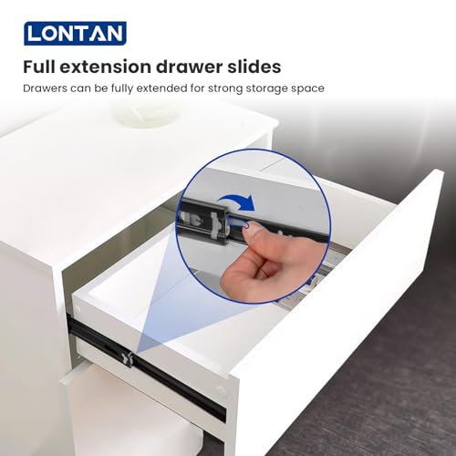 LONTAN 10 Pairs Black Side Mount Drawer Slides 16 Inch Heavy Duty Rails - color: Black, size: 16 Inch - Drawer Slide
