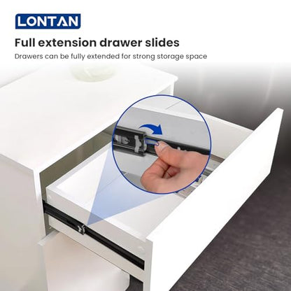 LONTAN 10 Pairs Black Side Mount Drawer Slides 16 Inch Heavy Duty Rails - color: Black, size: 16 Inch - Drawer Slide