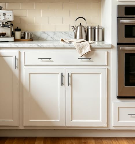 Veise Cabinet Handles 10 Pack, 5" Length, 3" Hole Center, Matte Black - color: Matte Black, size: 3 Inch Hole Center