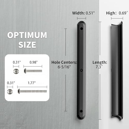 Cobbe Elite 10 Pack Elegant Matte Black Cabinet Pulls, 6-5/16 Inch Hole Center, Handles for Kitchen Bathroom Cabinets & Drawers - color: Black 10 Pack, size: 6-3/8" hole center spacing