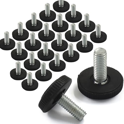 24 Pack M8 Threaded Adjustable Furniture Leveling Feet, Screw-in - size: M8