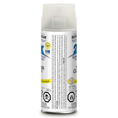 Rust-Oleum Painter's Touch 2X Ultra Cover Spray Paint - Satin Clear, 1 count (pack of 1), 340 ml