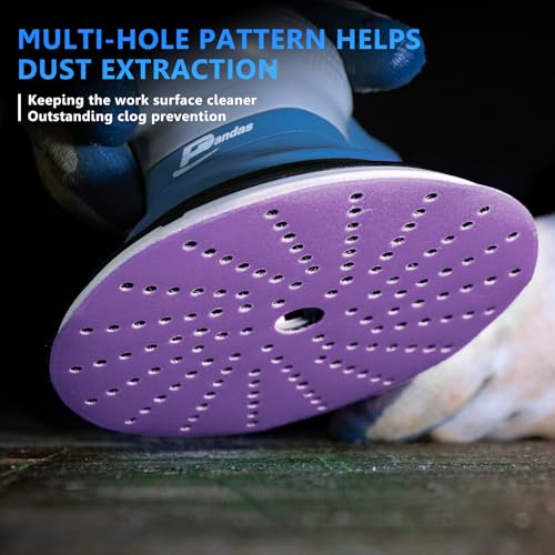 800 Grit, 6 in, 50 Pcs Ceramic Multi-Hole Sanding Disc, Hook and Loop, Premium for Fast Cutting, Film Back for Long Lasting, Premium Option for Metal Wood, Stock Removal, Fine Finishing - style: 6in - 800 Grit