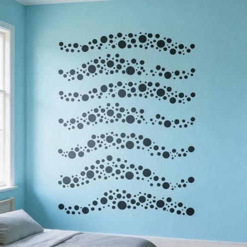 TIAMECH A4 Reusable Wave Bubble Stencil for Painting - color: Wave Bubble