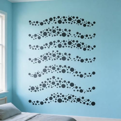 TIAMECH A4 Reusable Wave Bubble Stencil for Painting - color: Wave Bubble