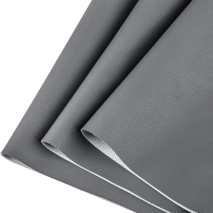 HGUAN Marine Vinyl Upholstery Faux Leather Sheets Fabric 54" X 72" Suitable for Furniture Sewing,Sofa Handmade DIY Projects (Grey, 2 Yard) - color: Grey, size: 2 YARD