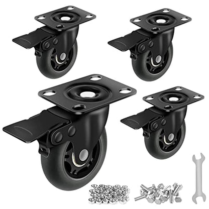 Apllamo 3” Lock Casters Set of 4 Heavy Duty 2000 LBS Total Load