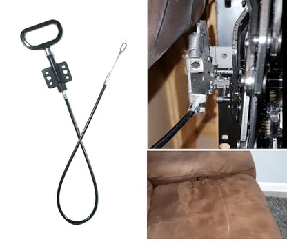 Recliner Sofa and Reclined Chair Replacement Cable D Handle Pull Type, O-Shaped End,Total Cable Length(Include Handle):27inch,Exposed Length:2.5inch DASO-4, 2Pcs - size: Total Length:27inch,Exposed Length:2.5inch