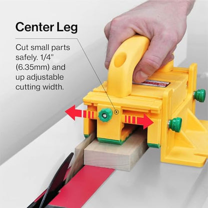 MICROJIG GRR-RIPPER GR-100 3D Table Saw Pushblock, Yellow - style: Classic