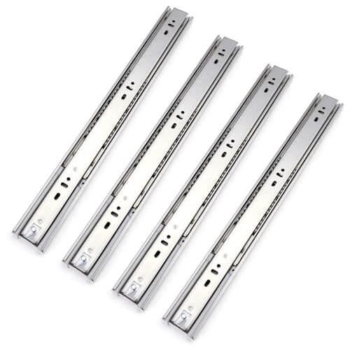2 Pairs Soft Close Drawer Slides Partial Extension Drawer Slides Ball Bearing Stainless Steel Drawer Runners Rails Track 100 Lb Load Capacity, 12 inch - size: 12 Inch
