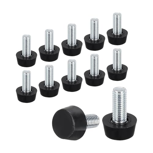 PATIKIL M8 Thread Furniture Leveling Feet, 20 Pcs M8 x 1.25 Adjustable Leg Levelers Screw in Table Leg Levelers Feet for Desk Chairs Cabinet Stool Legs - size: M8