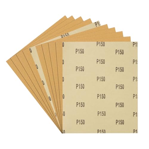 10Pcs Sand Paper 9x11Inch 150Grit Aluminum Oxide Sandpaper Sheets - size: 9 x 11 Inch x 150 Grits