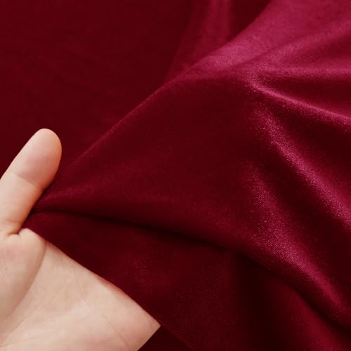 1 Yard Red Velvet Fabric 63 Inch Wide - color: Red, size: 1 Yard