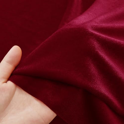 1 Yard Red Velvet Fabric 63 Inch Wide - color: Red, size: 1 Yard