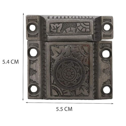 A29 Cabinet Latch, Cast Iron, Windsor Design, Antique Iron Finish - color: Antique Iron-A