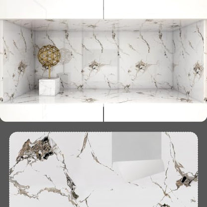 White Marble Contact Paper for Countertops 15.7"x118" - color: White, size: 15.7" x 118"