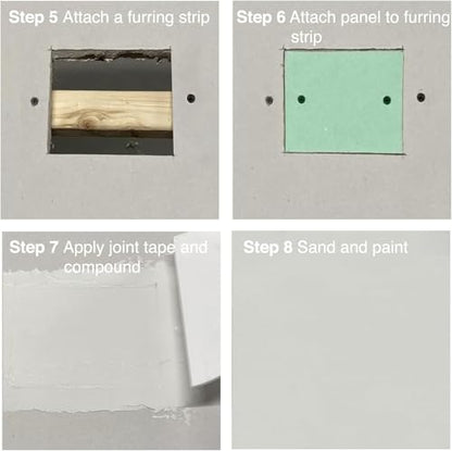 Denex Drywall Repair Panel - 12"x12"x1/2" - (2 Pack) - Moisture Resistant - style: 12"x12"x1/2" (2 Pack)