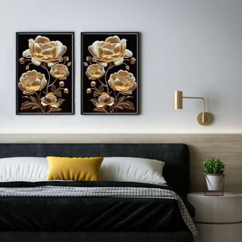 Peacoblue 3D Art Flowers Rub On Transfers for Furniture Craft 6"x12" - style: 3D Art Flowers
