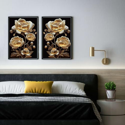 Peacoblue 3D Art Flowers Rub On Transfers for Furniture Craft 6"x12" - style: 3D Art Flowers