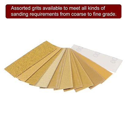 HARFINGTON 50pcs Micro Sander Paper 40 Grit 3.5x1.2 Inch Mini Sanding Sheets Strips Hook Loop Sandpapers for Wood Metal Small Projects Tight Spaces Polish Work - size: 3.5 x 1.2 inch