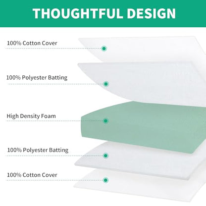 HOMBYS Couch Cushion Replacement Wrapped with Polyester Batting, High Density Couch Cushions Inserts with Dacron Fiber Layer,Upholstery Cushion Padding with Removable Cover,5 inch Thick,22"x22" - size: 22"x22"x5"